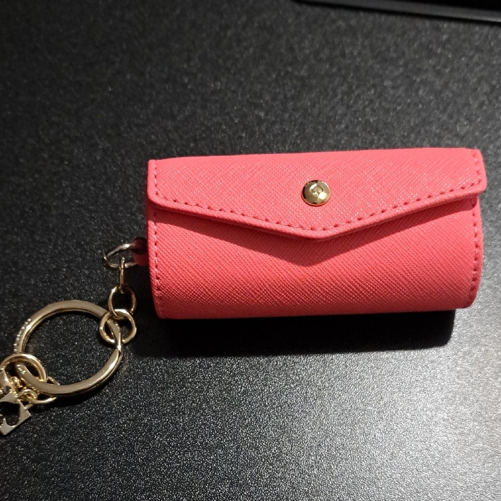 Kate Spade Pink Keychain Lipstick Holder